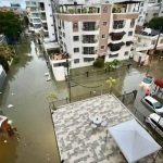El Gran Santo Domingo amanece colapsado por intensas lluvias provocadas por vaguada